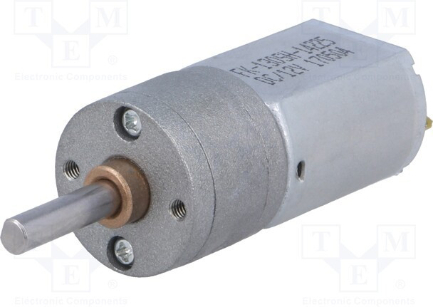 3474, Двигатель: DC, с редуктором, 12ВDC, 1,6А, Ось: D профиль, 25: 1