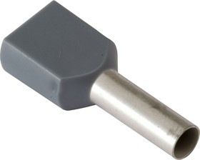 966144-2 (DTE00708), Наконечник 2 х 0.75мм² серый