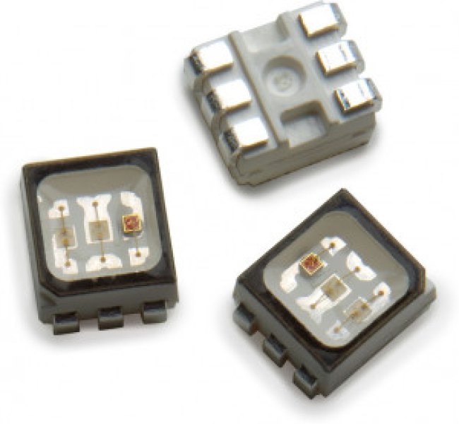 ASMT-YTC7-0AA02, Standard LEDs - SMD PLCC6,T/MT SILICONE RGB
