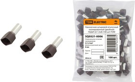 Наконечник штыревой втулочный изолированный (двойной) НШвИ (2) 1,5х8 (100 шт) TDM