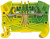 0 372 70, 372 Series Green, Yellow Feed Through Terminal Block, Spring Clamp Termination