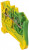 0 372 70, 372 Series Green, Yellow Feed Through Terminal Block, Spring Clamp Termination