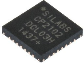 CP2102-GMR, Преобразователь интерфейса USB 2.0 - UART [QFN-28]