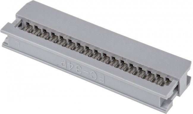 AWP 34-7240-T, 34-Way IDC Connector Socket for Cable Mount, 2-Row AWP 34-7240-T, 34-Way IDC Connector Socket for Cable Mount, 2-Row