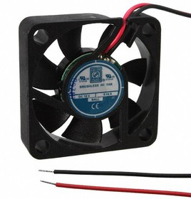 OD4010-12MB, DC Fans DC Fan, 40x40x10mm, 12VDC, 6CFM, 0.08A, 20dBA, 4800RPM, Dual Ball, Lead Wires