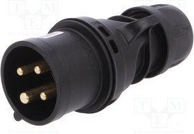 014-6X, Разъем: питания AC, трехфазный; вилка; "папа"; 16А; 400ВAC