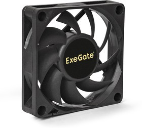 Вентилятор ExeGate EX07015H3PM, 70x70x15 мм, Hydraulic bearing (гидродинамический), 3pin+Molex, 3000