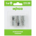 Клемма 8-х проводн. для распред. короб. (без п) 2273-208 (уп.6шт) WAGO 07-5135-06