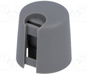 A1016648, Ручка, с указателем, пластмасса, dоси: 6мм, d16x16мм, серый