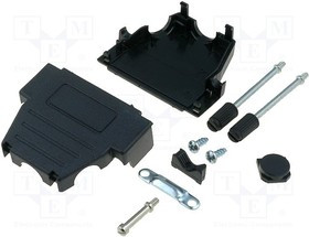 DSSK-P-25-L-K, Корпус для разъемов D-Sub, D-Sub HD 44pin,D-sub 25pin, UNC4-40