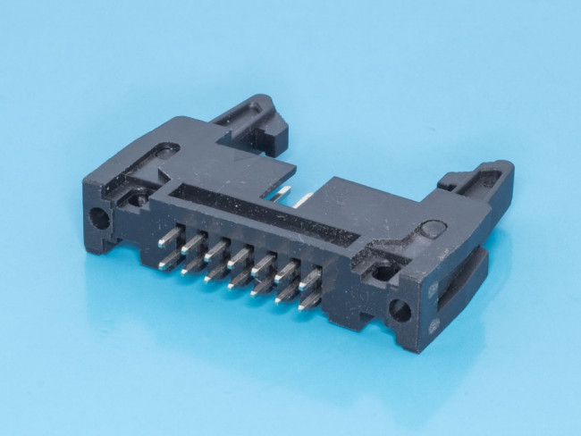 SCM-14, Разъем IDC 2х7 вилка на плату, шаг 2.54мм, с защелками SCM-14, Разъем IDC 2х7 вилка на плату, шаг 2.54мм, с защелками