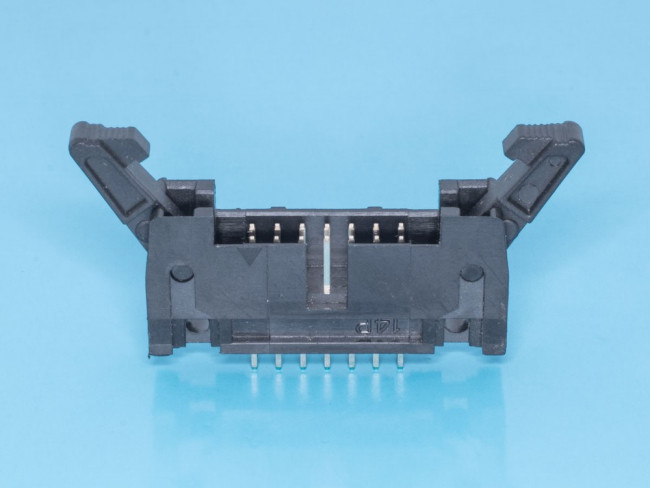 SCM-14, Разъем IDC 2х7 вилка на плату, шаг 2.54мм, с защелками SCM-14, Разъем IDC 2х7 вилка на плату, шаг 2.54мм, с защелками