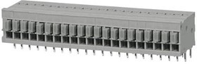 TBL009-254-21GY-2GY, Fixed Terminal Blocks Terminal block, screwless, 2.54, Horizontal, 21, Gray w Gray Button