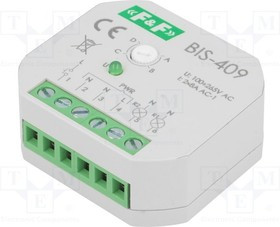 BIS-409, Реле: установочное, бистабильное, NO x2, Алгоритм раб: OFF-ON, 8А