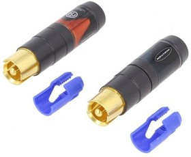 NF2C-B/2, RCA Phono Connectors RCA PLUG BLK/RED