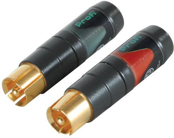 NF2C-B/2, RCA Phono Connectors RCA PLUG BLK/RED