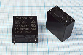 Реле 24В, ME-7C-024-2HS, 2x5А,250В,30В; №7465 реле 24В\\ME-7C-024- 2HS\2x5А,250В,30В