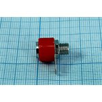 Клемма приборная 4мм, красная, медная; № 9890RC клемма приб 4,0\разъём\кр\11x15\ пл\Ni\QZ10-0061Cu