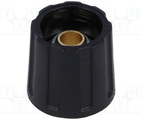 A2516630, Ручка, без указателя, ABS, dоси: 6,35мм, d16x15,5мм, черный