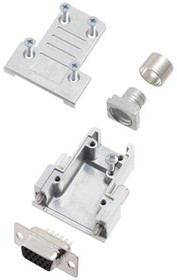 6355-0882-11, DE-15 Socket HD D-Sub Connector Kit, Zinc Backshell