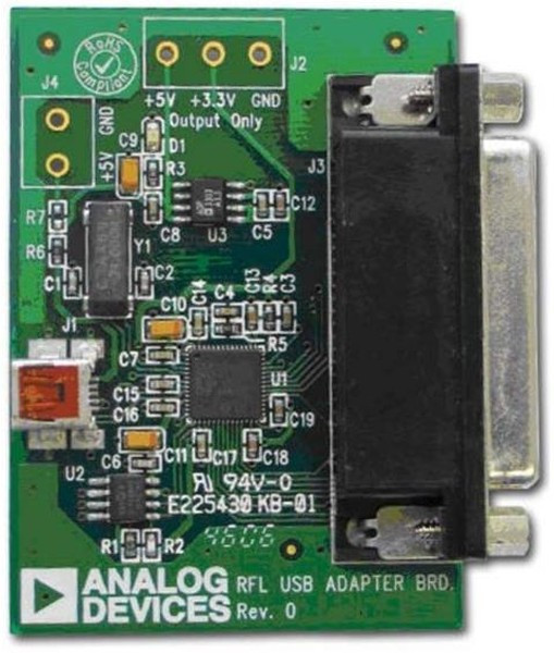 EVAL-ADF4XXXZ-USB, USB-to-Parallel Adapter Board, ADF4xxx, PLL Synthesizer