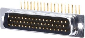 50 Way Right Angle Through Hole D-sub Connector Plug, 2.77mm Pitch 50 Way Right Angle Through Hole D-sub Connector Plug, 2.77mm Pitch