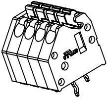 1-2834011-4, Fixed Terminal Blocks 4POS 3.5MM TES CONN.
