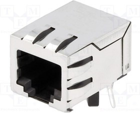 SI-60002-F, Гнездо, RJ45, PIN: 8, экранированный, Конф: 8p8c, THT, угловой