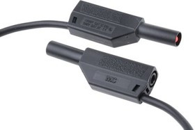 28.0124-200-21, Test lead, 32A, 600 a 1000V, Black, 2m Lead Length