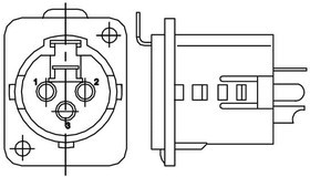 718-0500, Аудио разъем XLR, 5 контакт(-ов), Гнездо, Монтаж в Панель, Контакты с Покрытием из Серебра