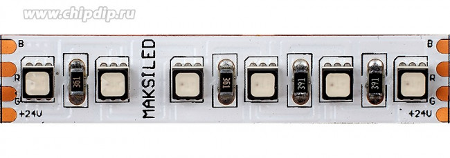 ML-R120-3535-RGB-S, Светодиодная лента, RGB, 24В, 120д/м, 24Вт/м, IP20, 10.2мм, 1м MAKSILED ML-R120-3535-RGB-S, Светодиодная лента, RGB, 24В, 120д/м, 24Вт/м, IP20, 10.2мм, 1м MAKSILED