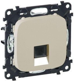 753838, Valena ALLURE Розетка телефонная RJ11 с лицевой панелью слоновая кость