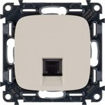 753838, Valena ALLURE Розетка телефонная RJ11 с лицевой панелью слоновая кость