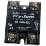 H12WD4850, Твердотельное реле, SPST-NO, 50 А, 660 В AC, Панель, Винт, Переход Через Нуль