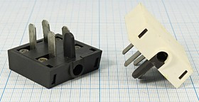 Штекер телефонный 4C-4T, кабель[вилка], черный, ВТ-4