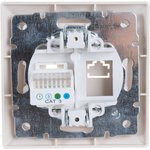 430202 Розетка телефонная RJ11, СУ, Solo, сл.кость Б0043376