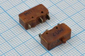 Микропереключатель , размер 13x 5 x 6, 0.5А, переключение ON-(ON), размер концевика H8, МП7