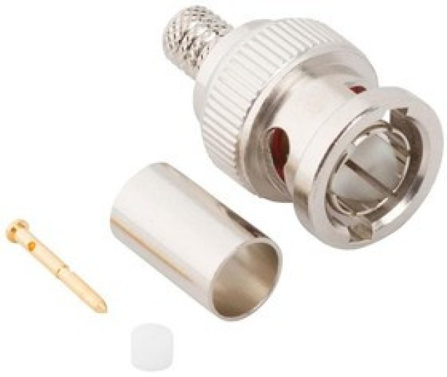 031-70546-12G, Conn BNC 0Hz to 12GHz 75Ohm Crimp ST Cable Mount PL Gold Bag