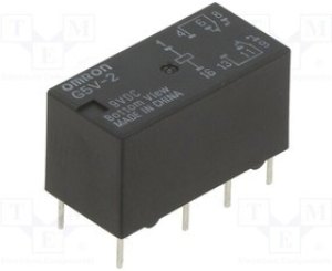 G5V2-9, Реле электромагнитное, DPDT, Uобмотки 9ВDC, 0,5A/125ВAC, 500мВт