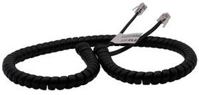 RND 765-00135, Telephone Modular Cable, RJ12 Plug - RJ12 Plug, Coiled, 3m, Black