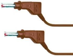 66.9407-050-27, Test lead, 32A, 600V, Brown, 50cm Lead Length