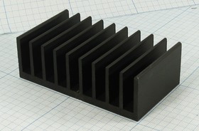 Охладитель (радиатор охлаждения) 90x 50x 29, тип F26, аллюминий, BLA164-50, черный