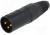 NTR-NC3MXBD, Вилка, XLR, "папа", PIN: 3, прямой, на провод, пайка, 16А, 3,5-8мм
