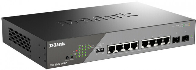 Коммутатор (switch) D-Link DSS-200G-10MP Коммутатор (switch) D-Link DSS-200G-10MP
