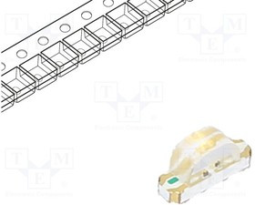RF-W2S118TS-A51, LED; SMD; 1204; green/blue/yellow; 3.2x1x1.48mm; 140°; 20mA