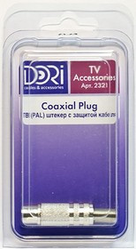 Антенный штекер металл с защитой 1 шт. в блистере 2321