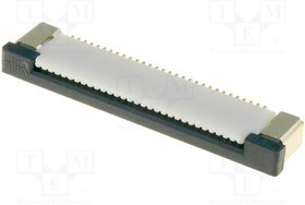 F0500WR-S-30PNLNG1GT0R, Разъем: FFC (FPC), горизонтальный, PIN: 30, SMT, 0,5А, 30мОм, 0,5мм