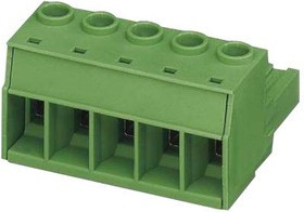 PC 16/ 3-ST-10,16, Съемная клеммная колодка, 10.16 мм, 3 вывод(-ов), 18AWG до 6AWG, 16 мм², Винт, 76 А