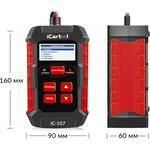 Тестер АКБ с функцией восстановления, зарядное устройство, 3 в 1 iCartool IC-107 Тестер АКБ с функцией восстановления, зарядное устройство, 3 в 1 iCartool IC-107