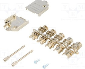 DTZK09-HI-K, Корпус для разъемов D-Sub, D-Sub HD 15pin,D-sub 9pin, прямой